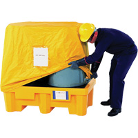 B&acirc;che de recouvrement palette d&eacute;versement, 2 barils Stor-it Systems