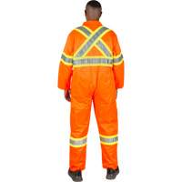Unlined Safety Coveralls, Small, High Visibility Orange, CSA Z96 Class 3 - Level 2 SHF985 | Stor-it Systems