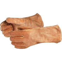 Gants de soudage bruns de luxe Endura 505BS, Cuir de vache refendu, Taille Grand Stor-it Systems