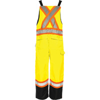 TO1 Winter Traffic Overalls, Polyester, Small, Black/High Visibility Lime-Yellow Stor-it Systems