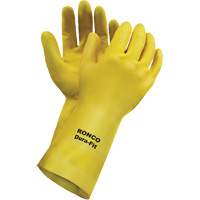 Dura-Fit Reusable Gloves, Size Small/7, 12" L, Latex, Flock-Lined Inner Lining, 20-mil Stor-it Systems