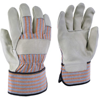 24-61 Striped Work Gloves, X-Small, Grain Cowhide Palm SHG513 | Stor-it Systems