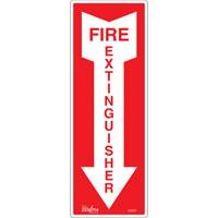"Fire Extinguisher" Sign, 5" x 14", Vinyl, English with Pictogram SHG597 | Stor-it Systems