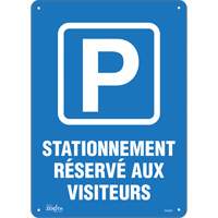 "Stationnement réservé aux visiteurs" Sign, 10" x 14", Plastic, French with Pictogram SHG601 | Stor-it Systems