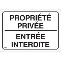 "Propriété privée" Sign, 14" x 20", Aluminum, French SHG605 | Stor-it Systems
