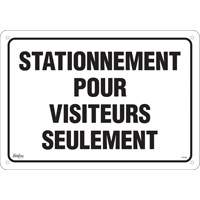"Stationnement pour visiteurs" Sign, 14" x 20", Aluminum, French SHG606 | Stor-it Systems