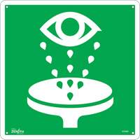 Eye Wash CSA Safety Sign, 12" x 12", Aluminum, Pictogram SHG609 | Stor-it Systems