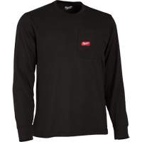 Gridiron™ Long-Sleeved Pocket-T-Shirt, Men's, Small, Black SHG901 | Stor-it Systems