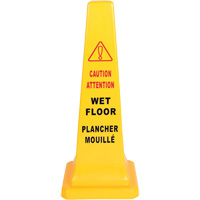 Wet Floor Safety Cone, Bilingual with Pictogram SHH326 | Stor-it Systems