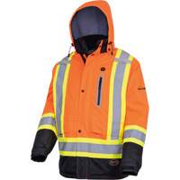 5407 Manteau de s&eacute;curit&eacute; imperm&eacute;able, isol&eacute;e et chauff&eacute;e, Hommes, Petit, Orange haute visibilit&eacute; Stor-it Systems