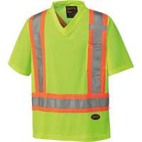6989 Traffic Micro Mesh T-Shirt, X-Small, High Visibility Lime-Yellow Stor-it Systems
