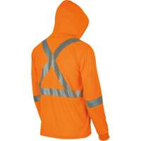 6964 Bird's-Eye Safety Hoodie, Small, High Visibility Orange Stor-it Systems
