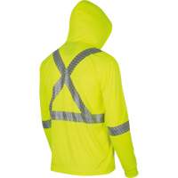 6965 Bird's-Eye Safety Hoodie, Small, High Visibility Lime-Yellow Stor-it Systems