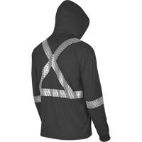 6966 Bird's-Eye Safety Hoodie, Small, Black Stor-it Systems
