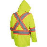 5628 The Rock  Waterproof Safety Jacket, Polyester/Polyurethane, High Visibility Lime-Yellow, Small Stor-it Systems