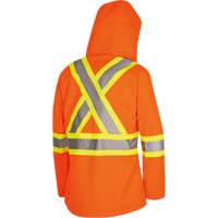 5626W The Rock Women's 300D  Quilted Safety Parka, Polyester/Polyurethane, High Visibility Orange, X-Small Stor-it Systems