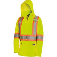 5628W The Rock Women's 300D  Quilted Safety Parka, Polyester/Polyurethane, High Visibility Lime-Yellow, X-Small Stor-it Systems