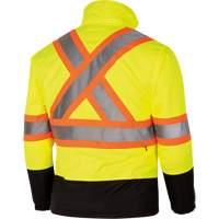 5771 Waterproof Reversible Safety Jacket, Polyester/Polyurethane, High Visibility Lime-Yellow, Small Stor-it Systems