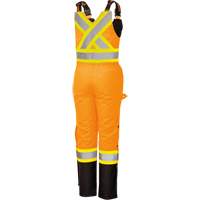 5040BBW Combinaison de s&eacute;curit&eacute; imperm&eacute;able haute visibilit&eacute; pour femmes, Polyester, T-petit, Noir/Orange haute visibilit&eacute; Stor-it Systems