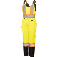 5041BBW Combinaison de s&eacute;curit&eacute; imperm&eacute;able haute visibilit&eacute; pour femmes, Polyester, T-petit, Noir/Jaune lime haute visibilit&eacute; Stor-it Systems