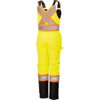 5041BBW Combinaison de s&eacute;curit&eacute; imperm&eacute;able haute visibilit&eacute; pour femmes, Polyester, T-petit, Noir/Jaune lime haute visibilit&eacute; Stor-it Systems