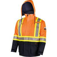 4484 Defender&reg; FR/Arc/Antistatic Trilaminate Safety Jacket, Small, Black/High Visibility Orange, 11 cal/cm² Stor-it Systems
