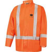 5990J Super Heavy-Duty FR/Arc Resistant Safety Rain Jacket, Small, High Visibility Orange, 11 cal/cm² Stor-it Systems