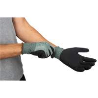 Eco-Friendly Crinkle Grip Coated Gloves, 9, Foam Latex Coating, 15 Gauge, Nylon/RPET Shell Stor-it Systems