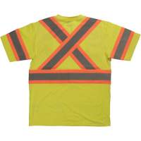 Chemise de s&eacute;curit&eacute; &agrave; manches courtes, Coton, T-petit, Jaune lime haute visibilit&eacute; Stor-it Systems