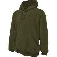 Water Repellent Fleece Pullover Hoodie, Men's, Small, Green Stor-it Systems