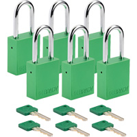 Cadenas de s&eacute;curit&eacute;, Cadenas de s&eacute;curit&eacute;, Cl&eacute;s diff&eacute;rentes, Aluminium, Largeur de 1-1/2" Stor-it Systems