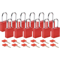 Cadenas de s&eacute;curit&eacute;, Cadenas de s&eacute;curit&eacute;, Cl&eacute;s diff&eacute;rentes, Aluminium, Largeur de 1-1/2" Stor-it Systems