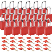 Cadenas de s&eacute;curit&eacute;, Cadenas de s&eacute;curit&eacute;, Cl&eacute;s diff&eacute;rentes, Aluminium, Largeur de 1-1/2" Stor-it Systems