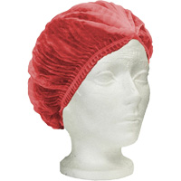 RONCO Care™ Pleated Bouffant Cap, Polypropylene, 24", Red SHJ683 | Stor-it Systems
