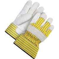 Lined Fitter's Gloves with Safety Cuff, 2X-Large, Grain Cowhide Palm, Acrylic-Pile Inner Lining Stor-it Systems