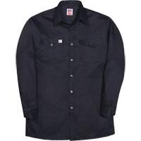 Long-Sleeve Industrial Work Shirt, Men's, Small, Navy Blue Stor-it Systems