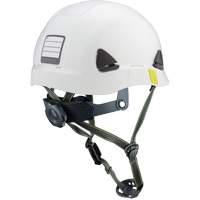 Fibre Metal Climbing Style Safety Helmet, Meets CSA Type 2, Ratchet Suspension, Non-Vented Stor-it Systems