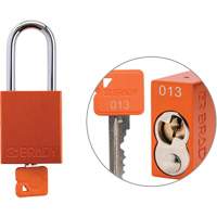 Velocity Plus Safety Lockout Padlock, Orange, Keyed Alike, Aluminum, 1-1/2" Width Stor-it Systems