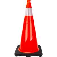 Premium Traffic Cone, 28", Orange, 4" Reflective Collar(s) Stor-it Systems