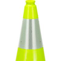 Premium Traffic Cone, 18", Lime Green, 6" Reflective Collar(s) Stor-it Systems