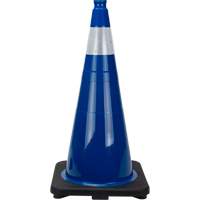 Premium Traffic Cone, 28", Blue, 4" Reflective Collar(s) Stor-it Systems