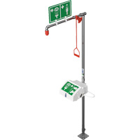 Combination Shower with Closed ABS Bowl & Bottom Inlet, Pedestal Stor-it Systems