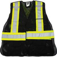 CSA Compliant Surveyor Vest, Black, Medium, Polyester Stor-it Systems