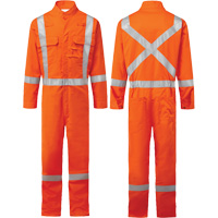 Bizflame&reg; 88/12 Iona 7 oz. FR510 FR Coverall, Size 36, Orange Stor-it Systems