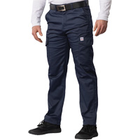 Big Flex Cargo Pants, Poly-Cotton/Spandex, Navy Blue, Size 46, 30 Inseam Stor-it Systems