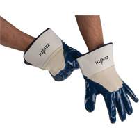 Heavyweight Safety Cuff Gloves, 11/2X-Large, Nitrile Coating, Cotton Shell Stor-it Systems