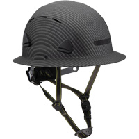 Casque Fibre Metal de style escalade avec bordure compl&egrave;te, R&eacute;pond aux normes CSA type 2, Suspension Rochet, Ventil&eacute; Stor-it Systems