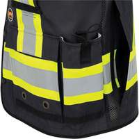 6679 High-Visibility Antimicrobial Mesh-Back Surveyor Vest, Black, Small, Polyester Stor-it Systems