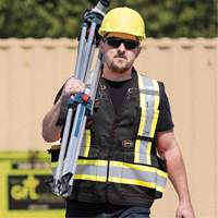 6679 High-Visibility Antimicrobial Mesh-Back Surveyor Vest, Black, Small, Polyester Stor-it Systems
