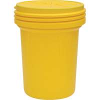 Baril emboîtable de laboratoire en plastique avec couvercle vissable, 30 gal. US, Mobile/Stationnaire Stor-it Systems